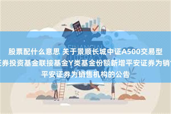 股票配什么意思 关于景顺长城中证A500交易型开放式指数证券投资基金联接基金Y类基金份额新增平安证券为销售机构的公告