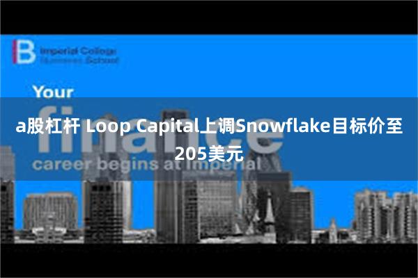 a股杠杆 Loop Capital上调Snowflake目标价至205美元