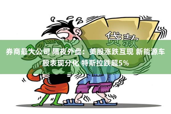 券商最大公司 隔夜外盘：美股涨跌互现 新能源车股表现分化 特斯拉跌超5%